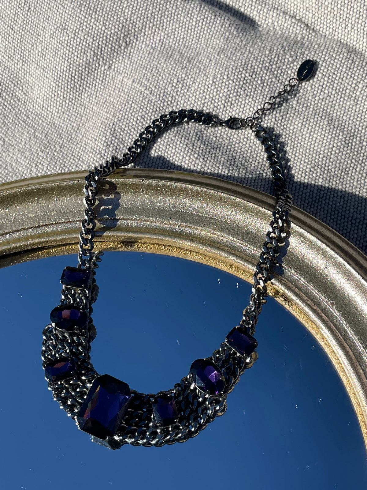 Cära New York Deep Purple Multi-Strand Statement Necklace