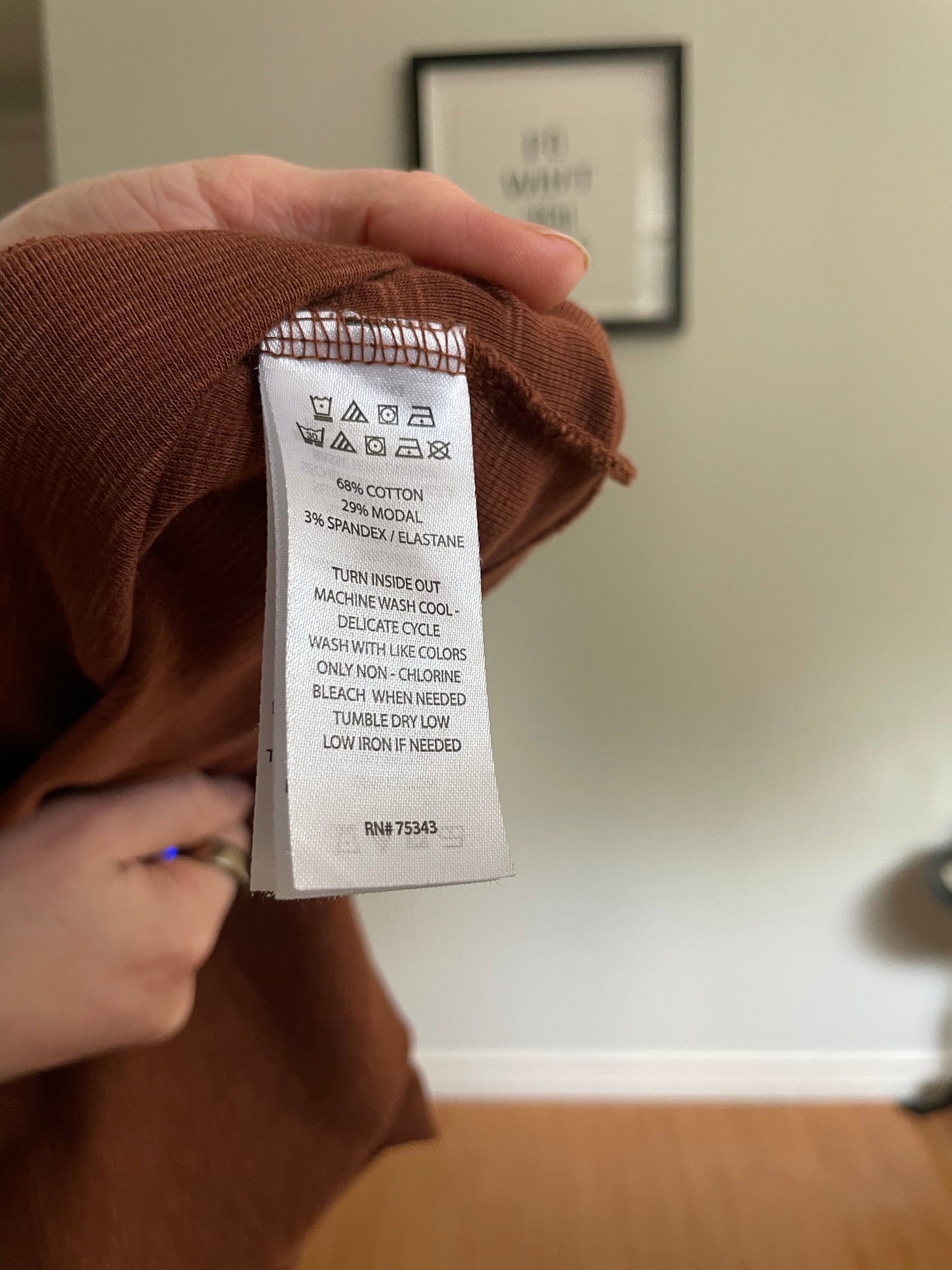 Rachel Zoe Rust Brown Cotton Modal Tank Top – Medium