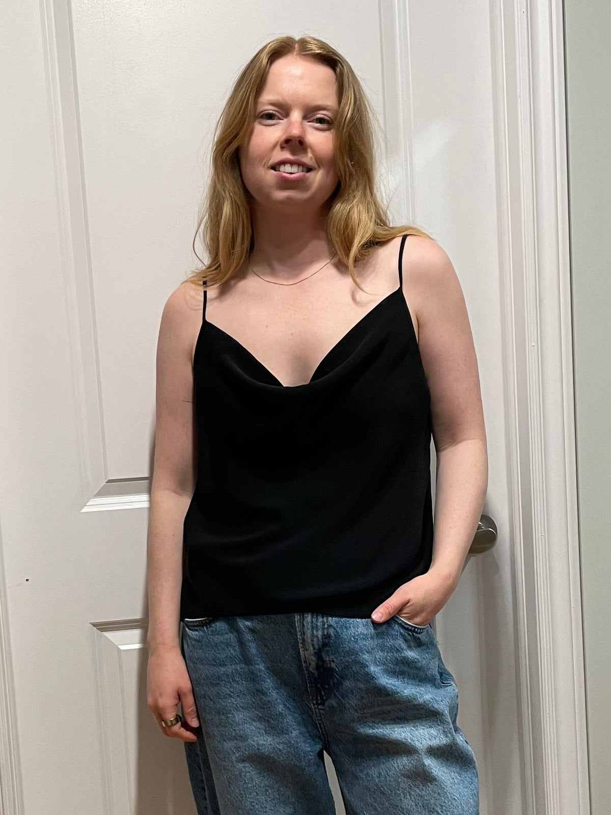 Babaton Black Cowlneck Camisole – Medium