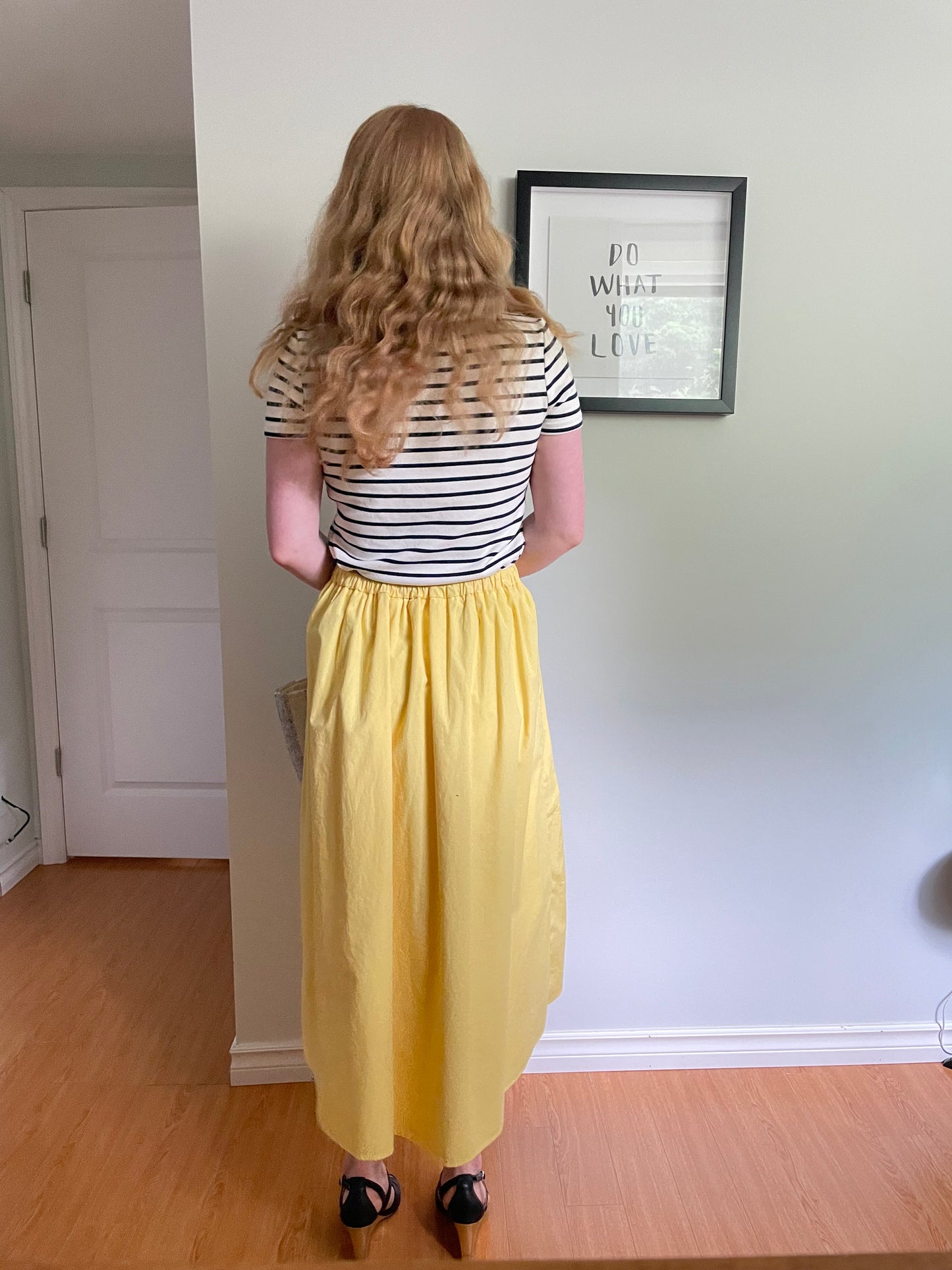 Banana Republic Yellow 100% Cotton Midi Skirt – XS/S