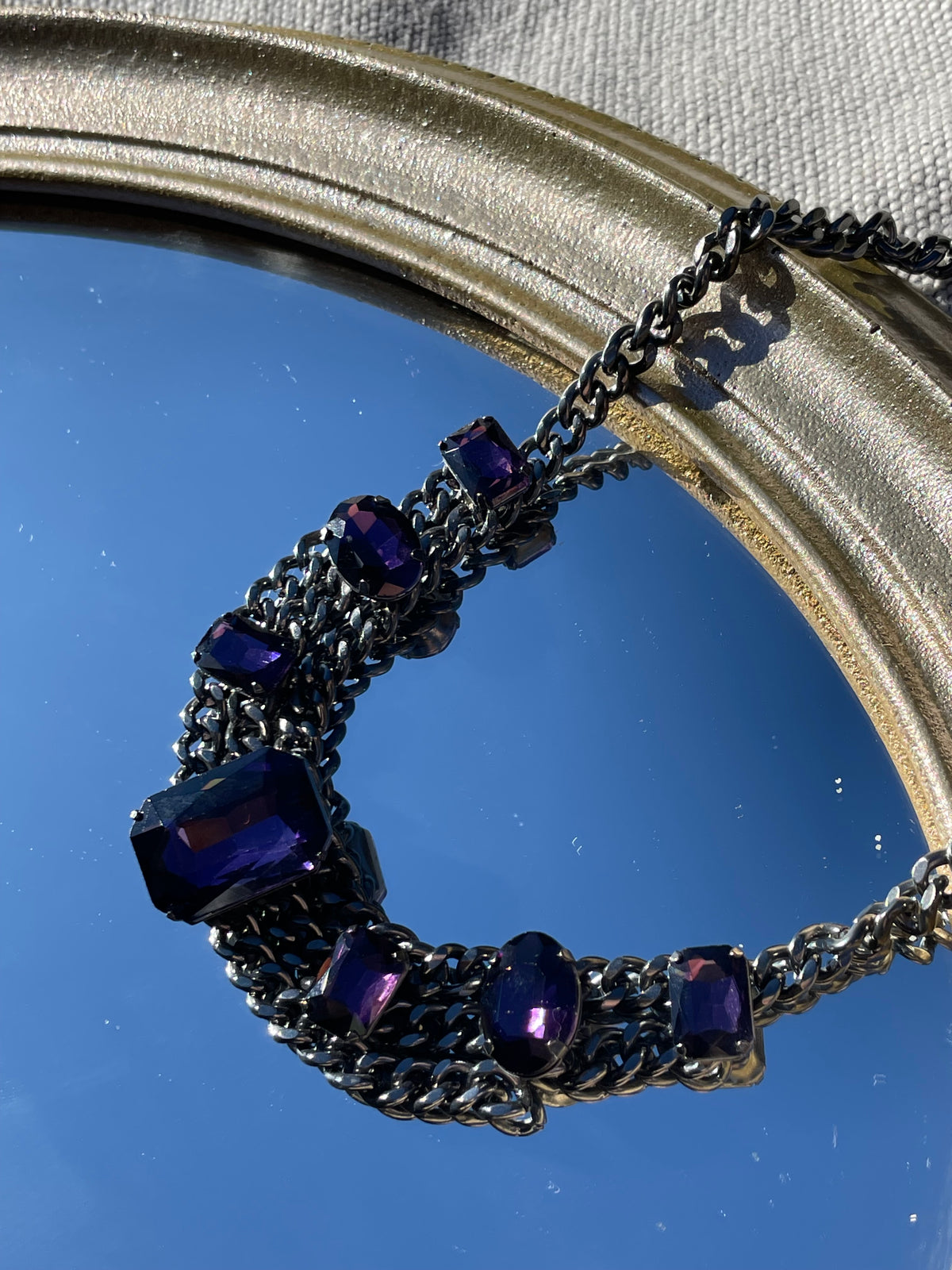 Cära New York Deep Purple Multi-Strand Statement Necklace