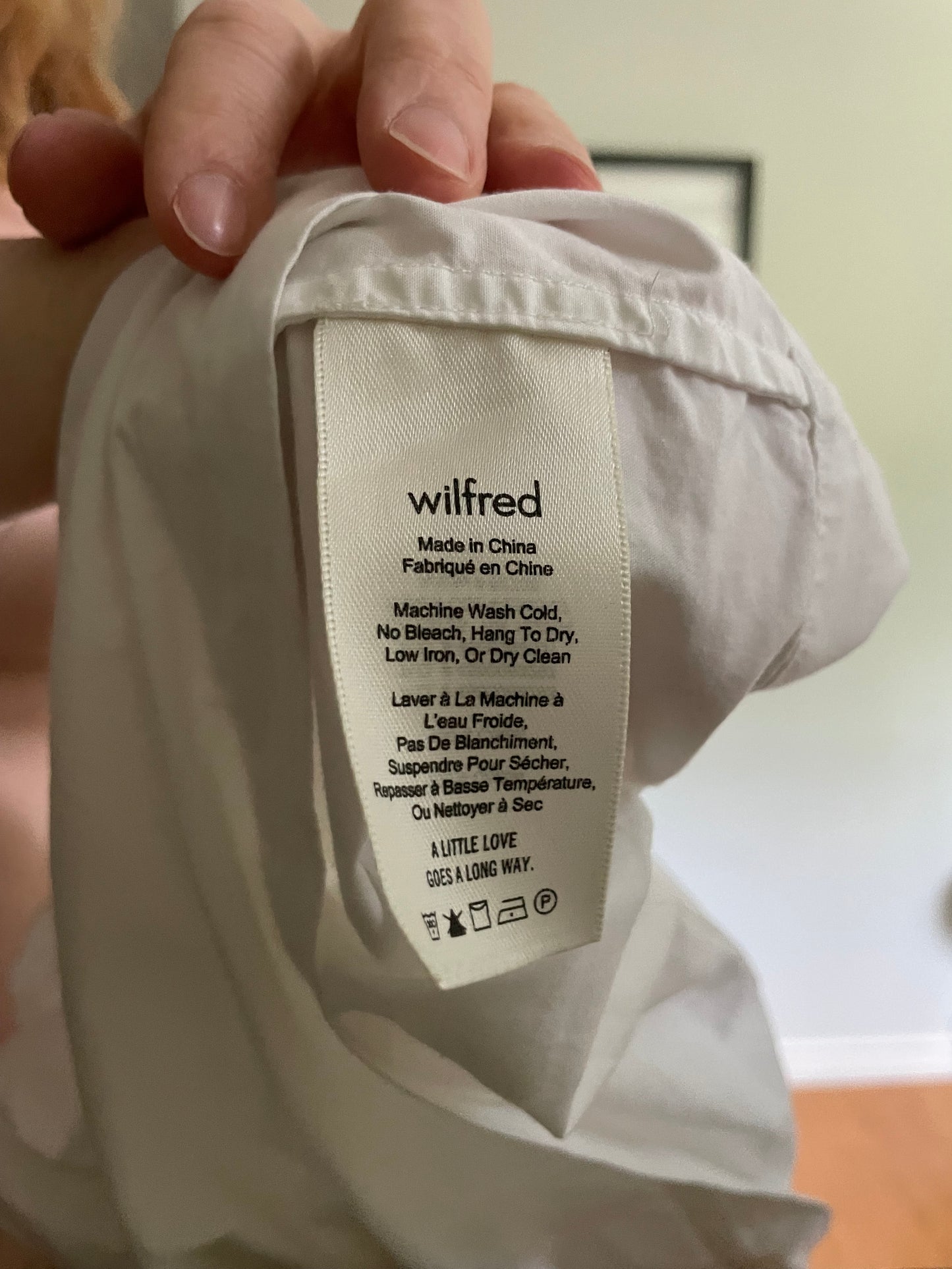 Aritzia Wilfred White Structured Cotton Off-the-Shoulder Ruffle Top – XS/S