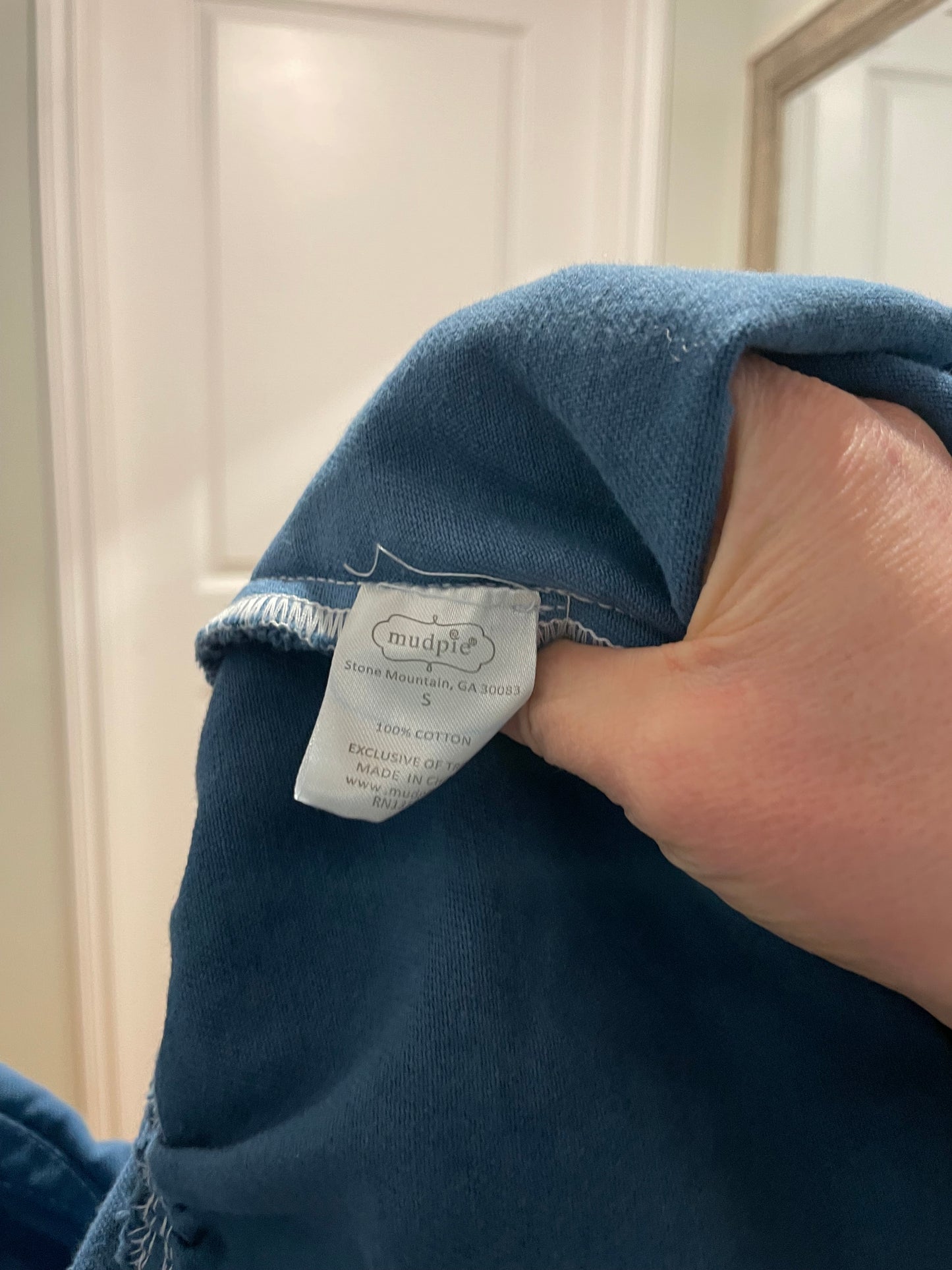 Mud Pie Blue Denim Peplum Jacket – Size Small