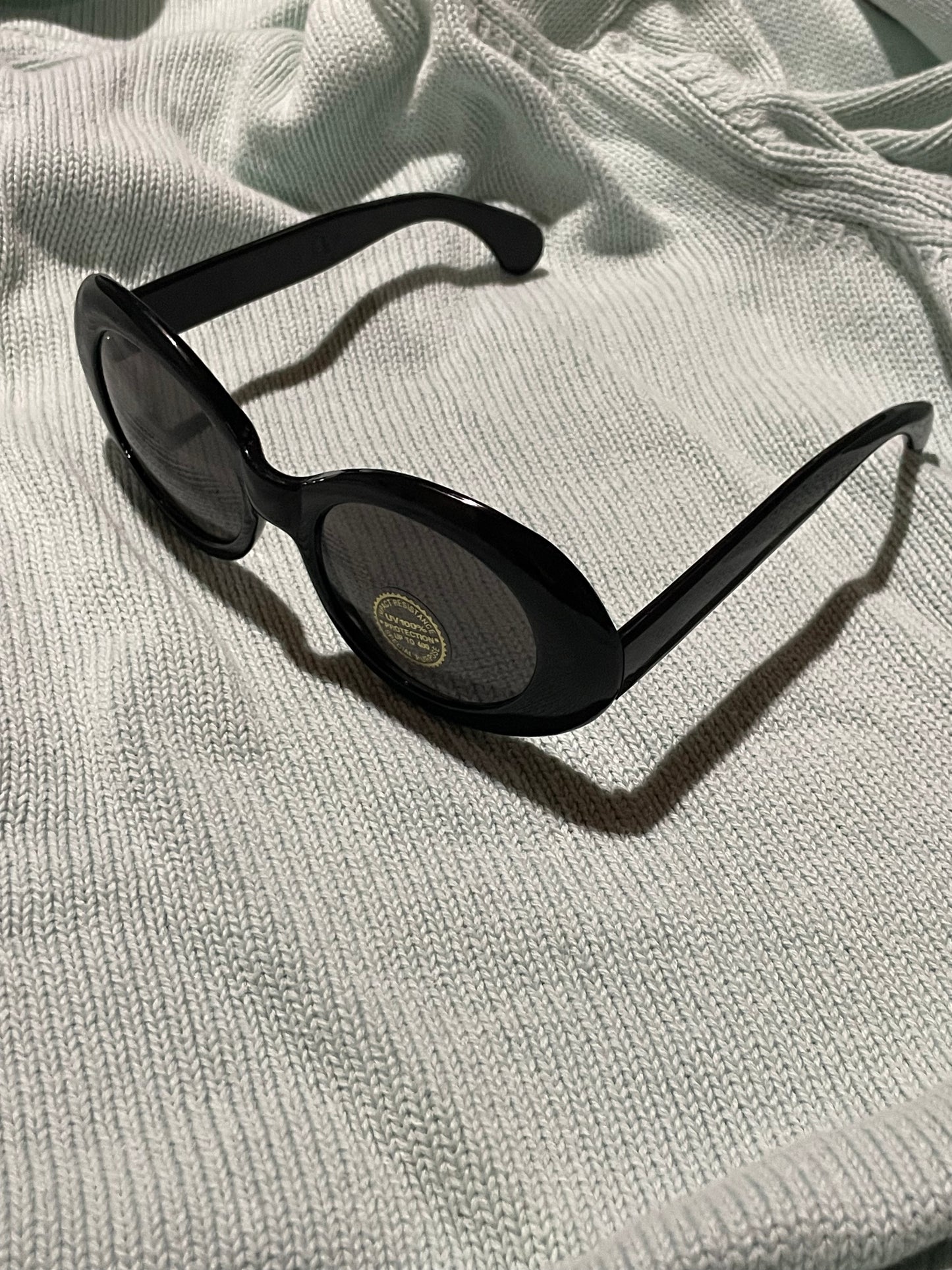 Black Oval Sunglasses