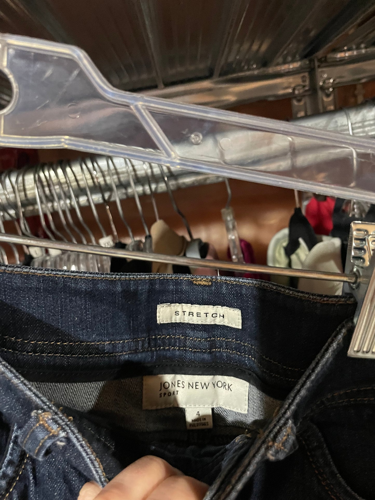 Jones New York Sport Dark Wash Stretch Wide Leg Jeans - Size 4