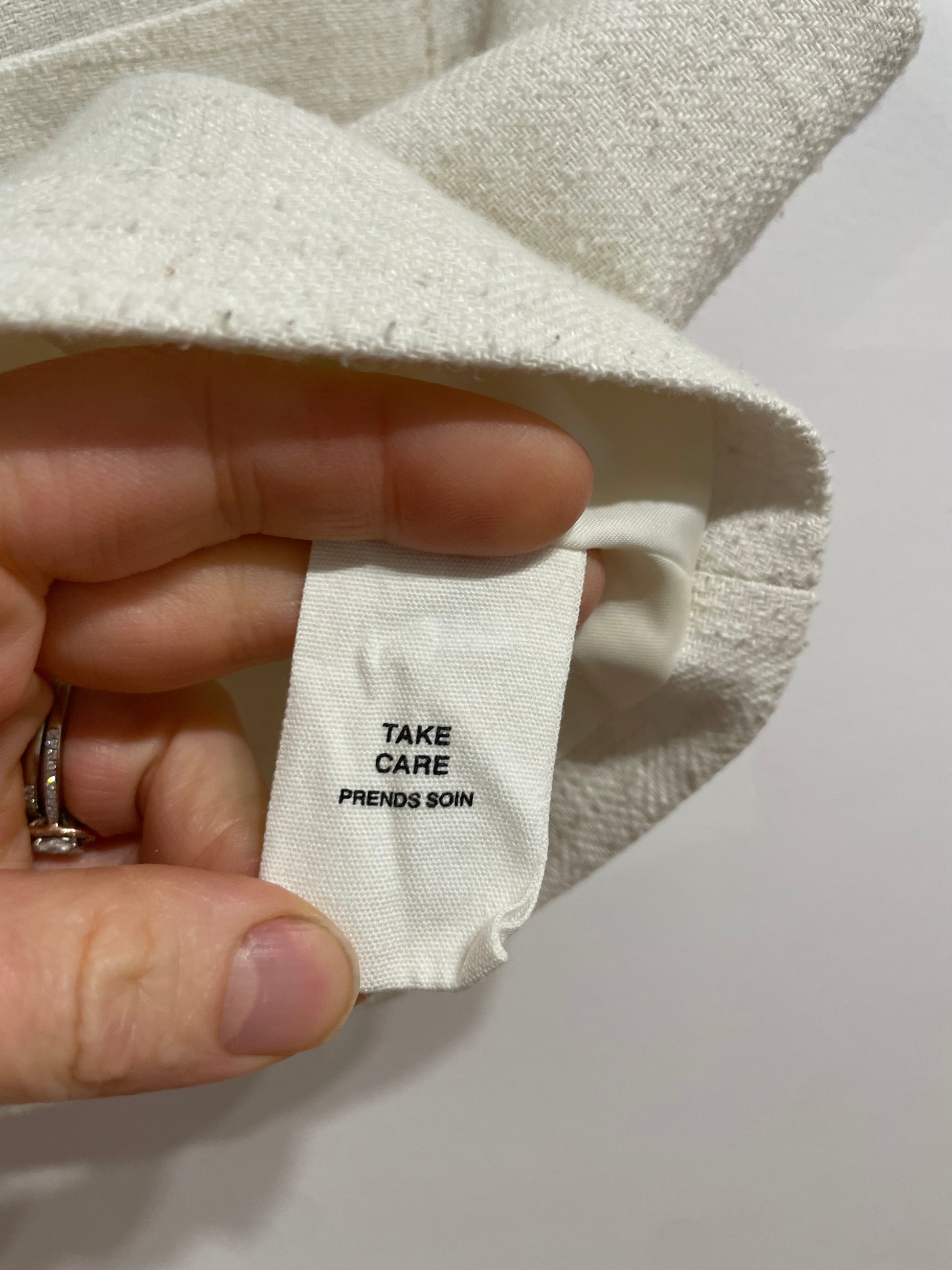 Avec Les Filles Cream Cotton Linen Tailored Vest – Medium - Le Prix Fashion & Consulting