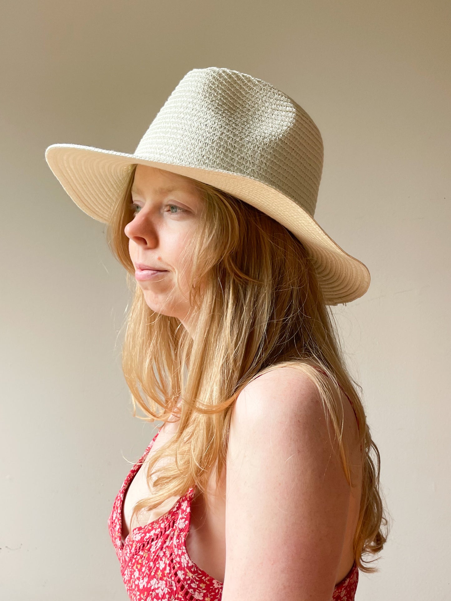 Cream Woven Sun Hat