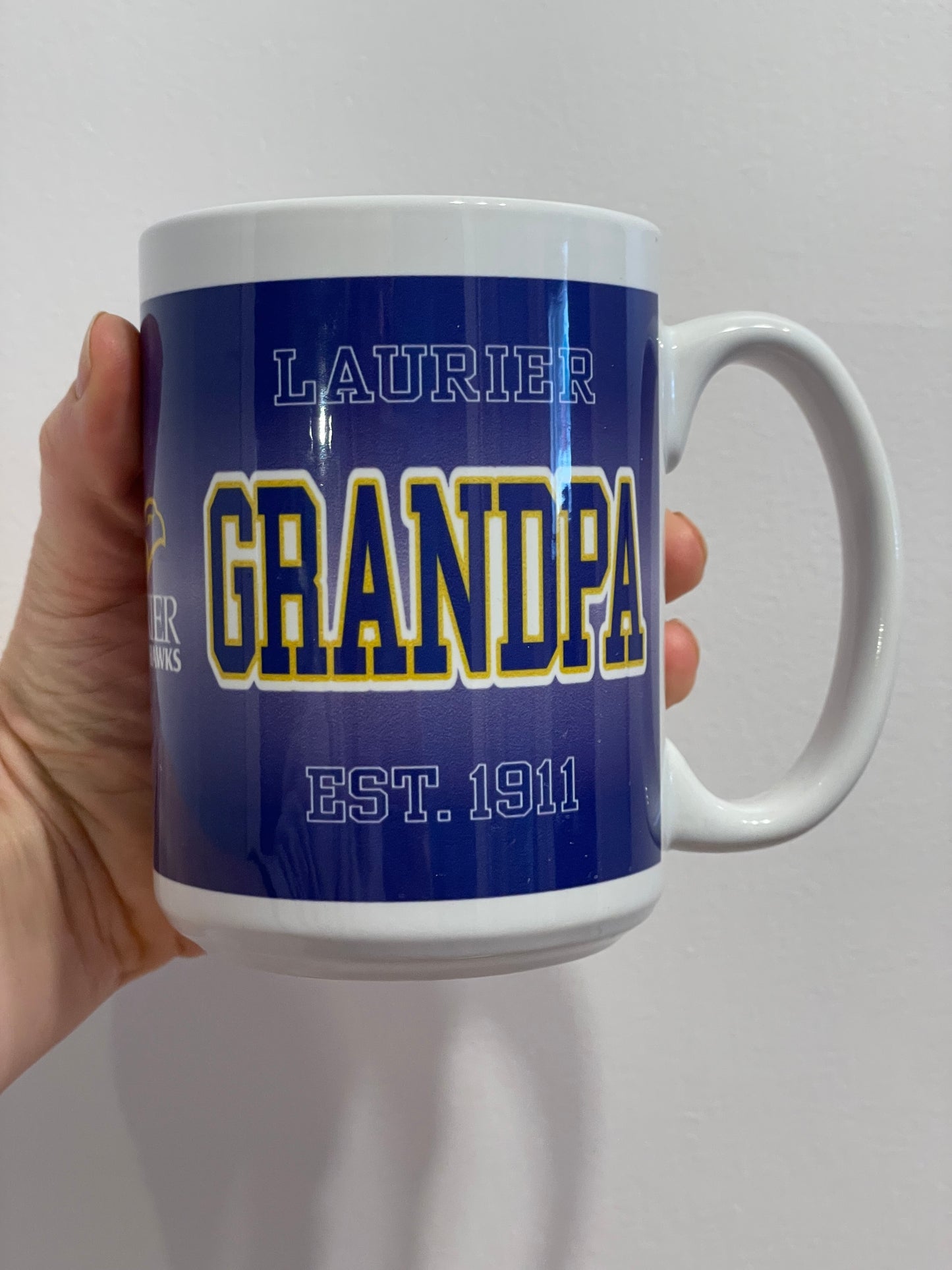 Laurier Golden Hawks “Grandpa” Ceramic Mug – Purple & Gold