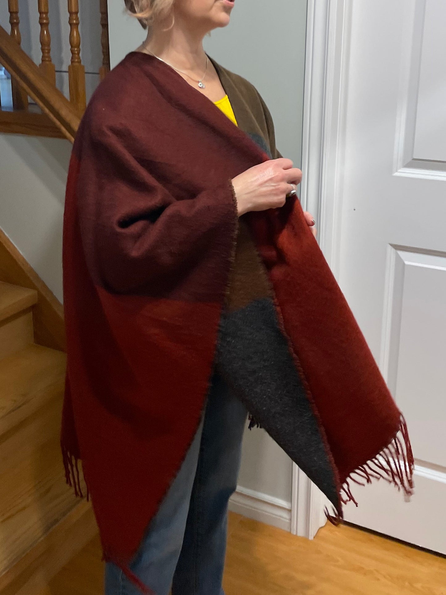 Love & Lore Jewel Tone Colour Block Shawl