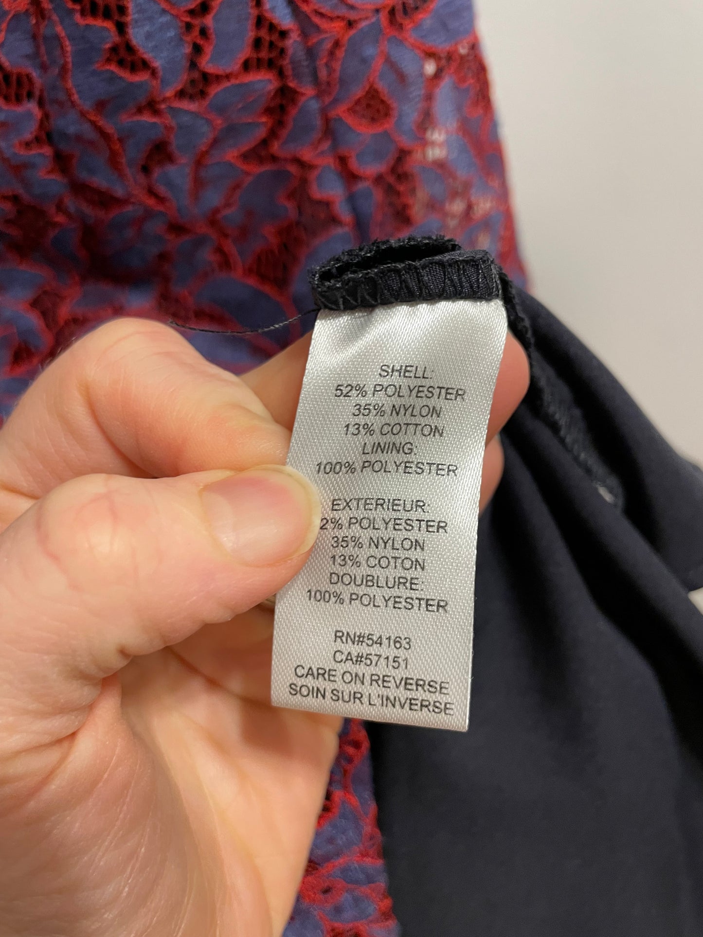 TOMMY HILFIGER Red & Blue Floral Lace Dress – Size 12