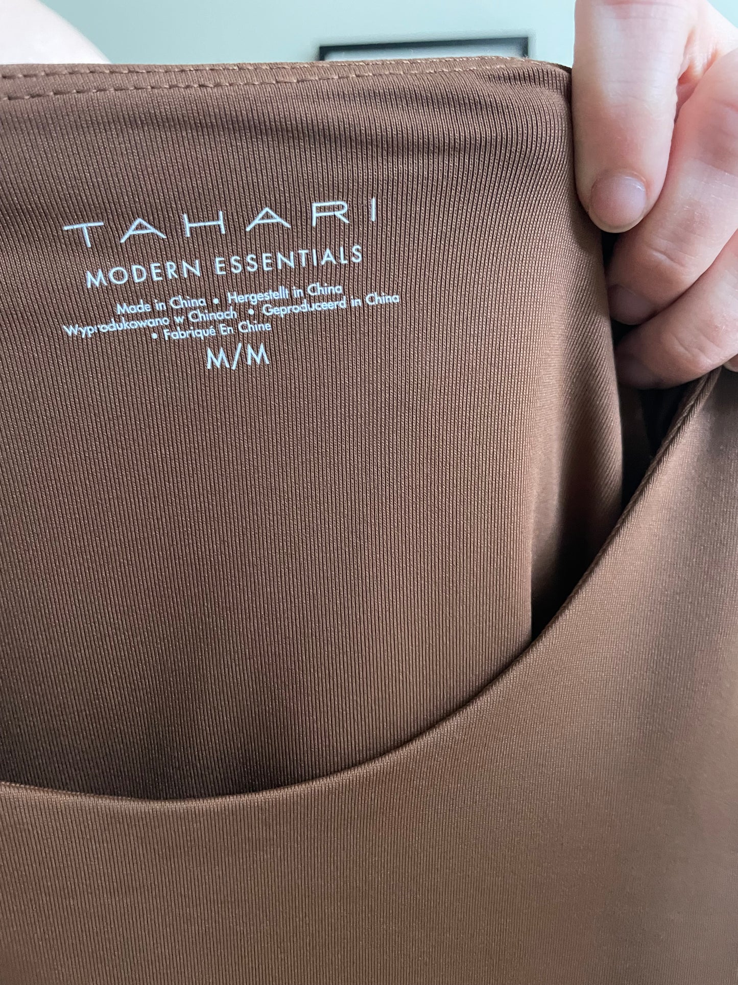 Tahari Chocolate Brown Double-Lined Stretch Tee – Medium