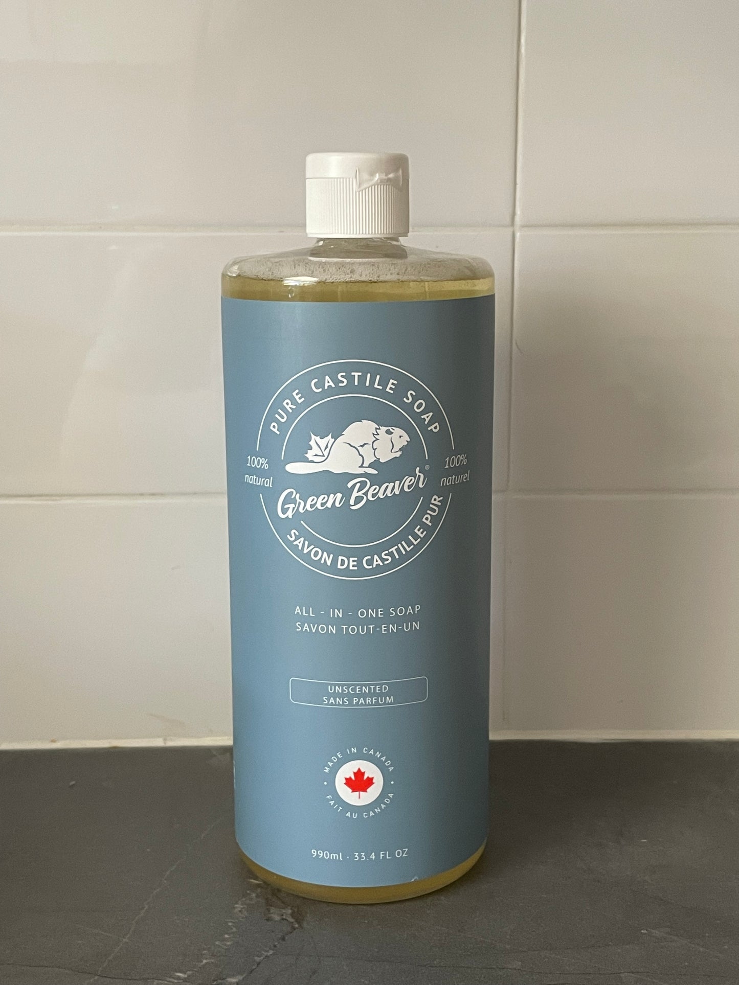 Green Beaver All Purpose Castile Soap 990mL - Vegan, Non-GMO