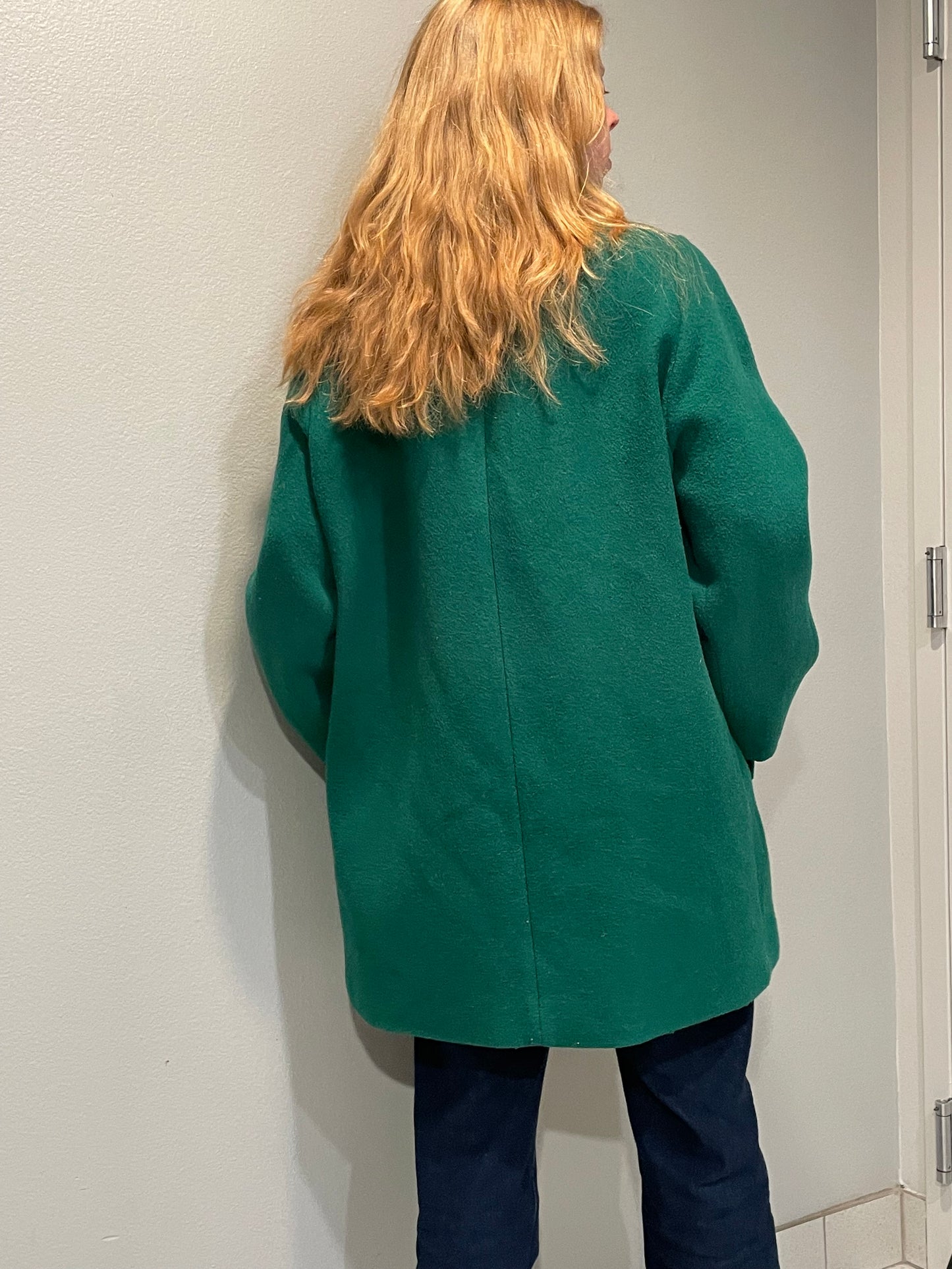 J.Crew Mercantile Kelly Green Wool-Blend Zip Coat – Size 18