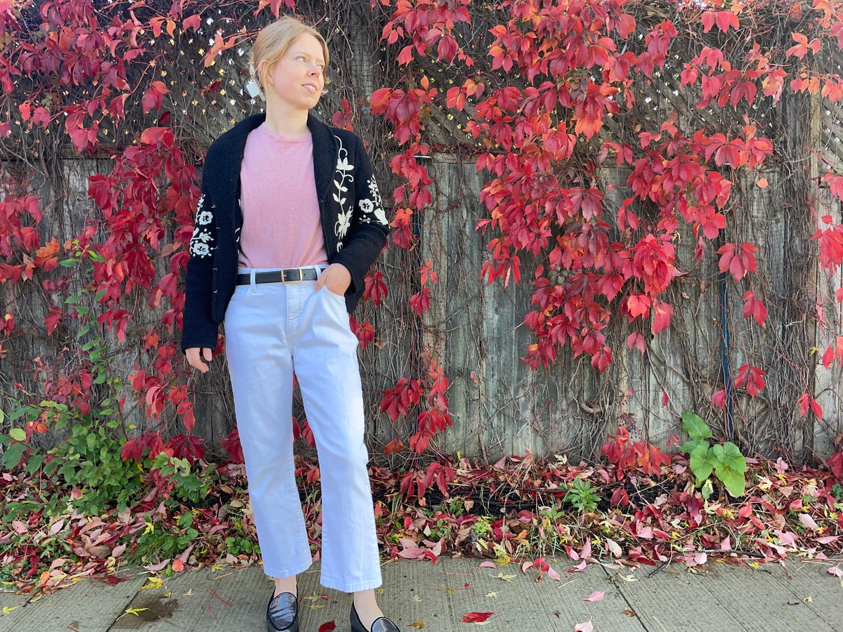 Bianco & Blu Dusty Rose Wool & Silk Blend Sweater – M/L/XL