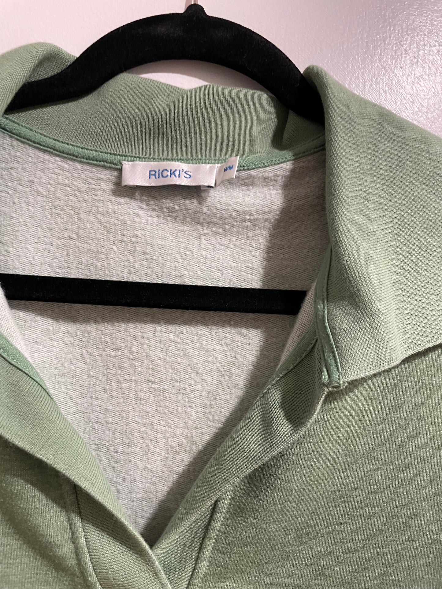 Ricki’s Sage Green Collared Knit Pullover - Medium