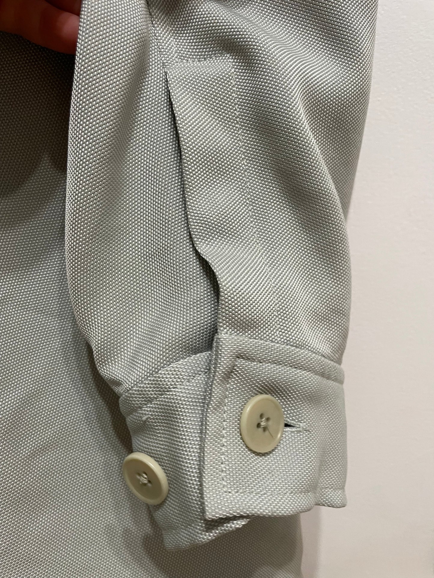 Babaton Sage Grey Oversized Button-Up Shirt Jacket - Large