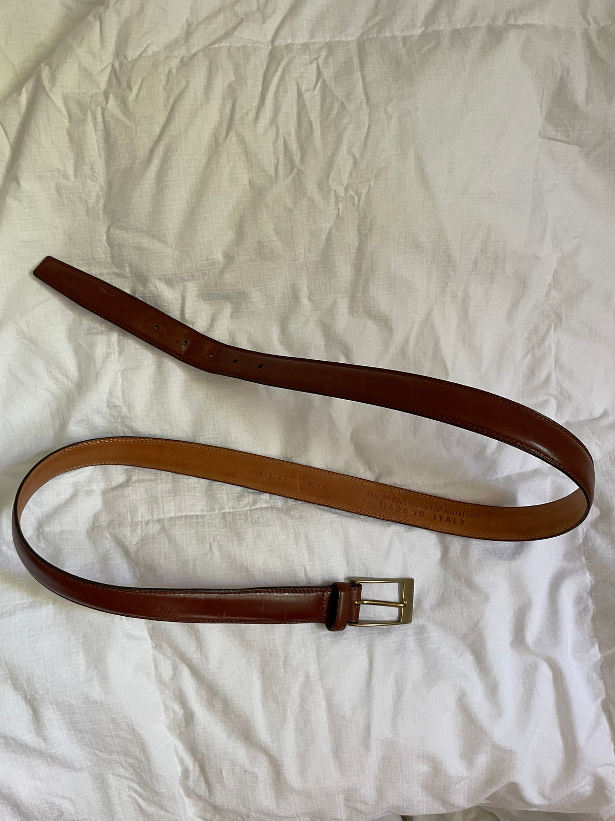 Italian Full-Grain Leather Brown Belt – XL–XXL / 44–47”