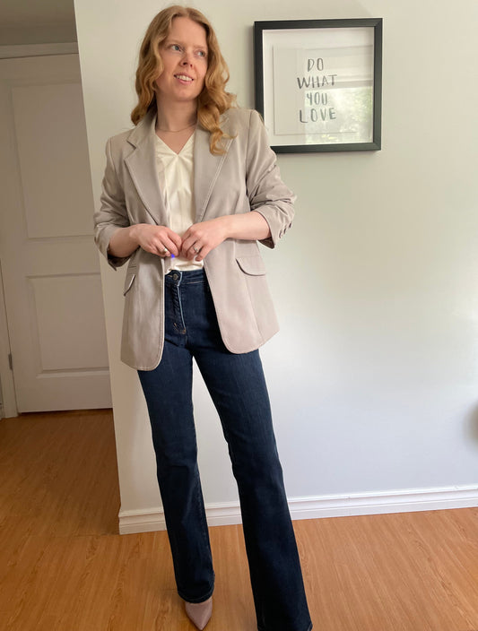 Cabi Pale Sandy Fawn Blazer – Size 10