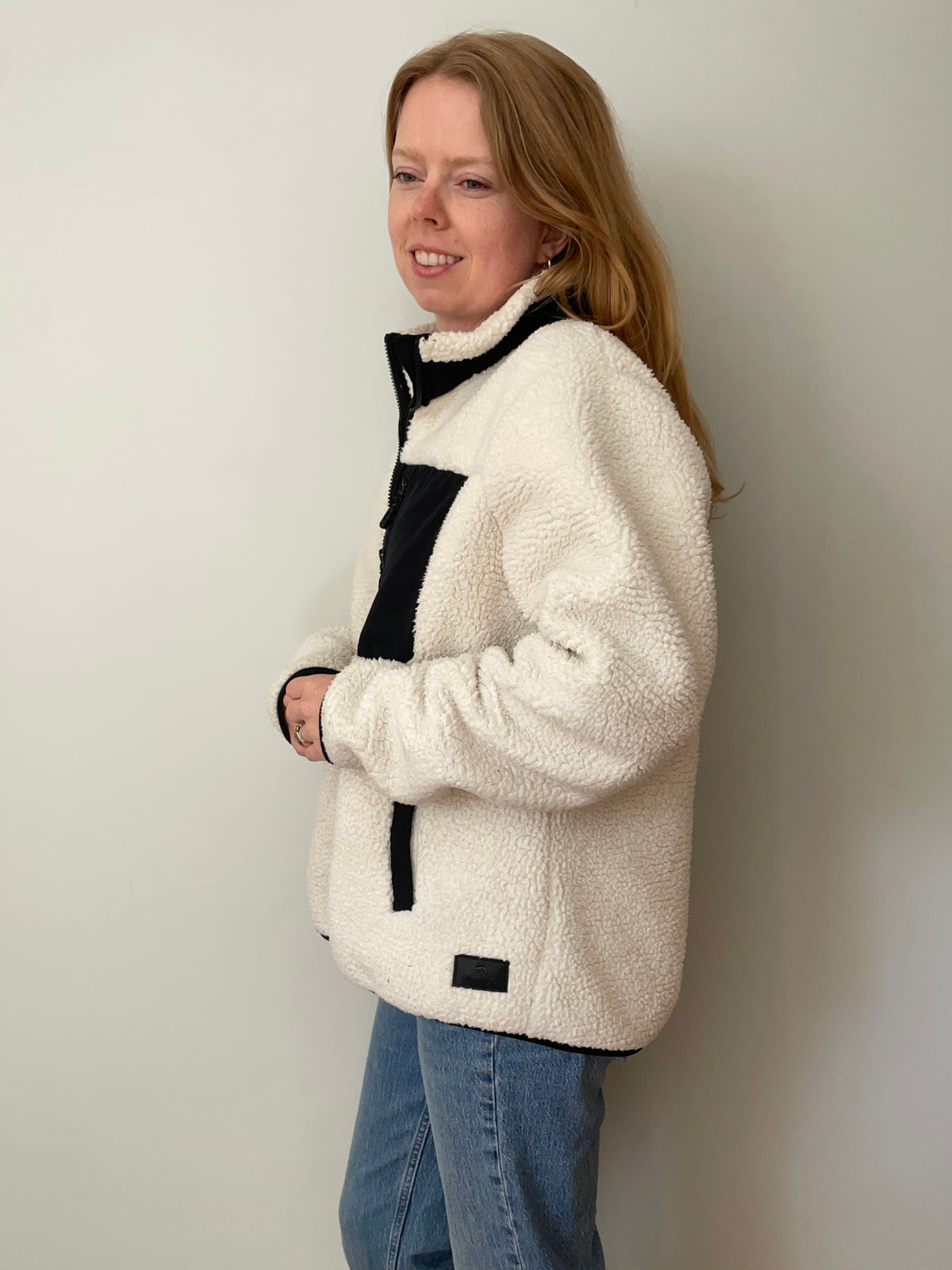 WindRiver Cream Sherpa Fleece Full-Zip Jacket – XL