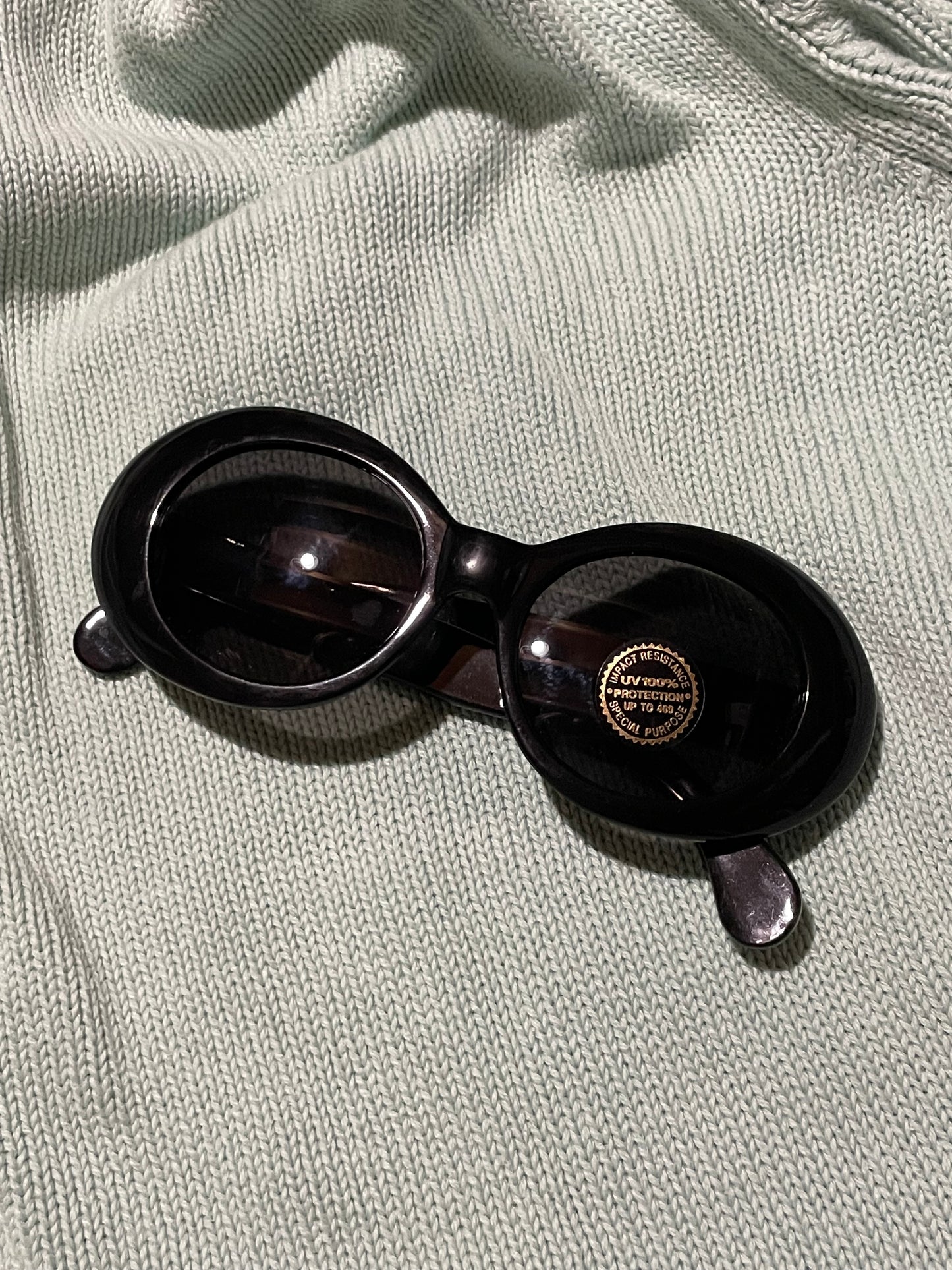 Black Oval Sunglasses