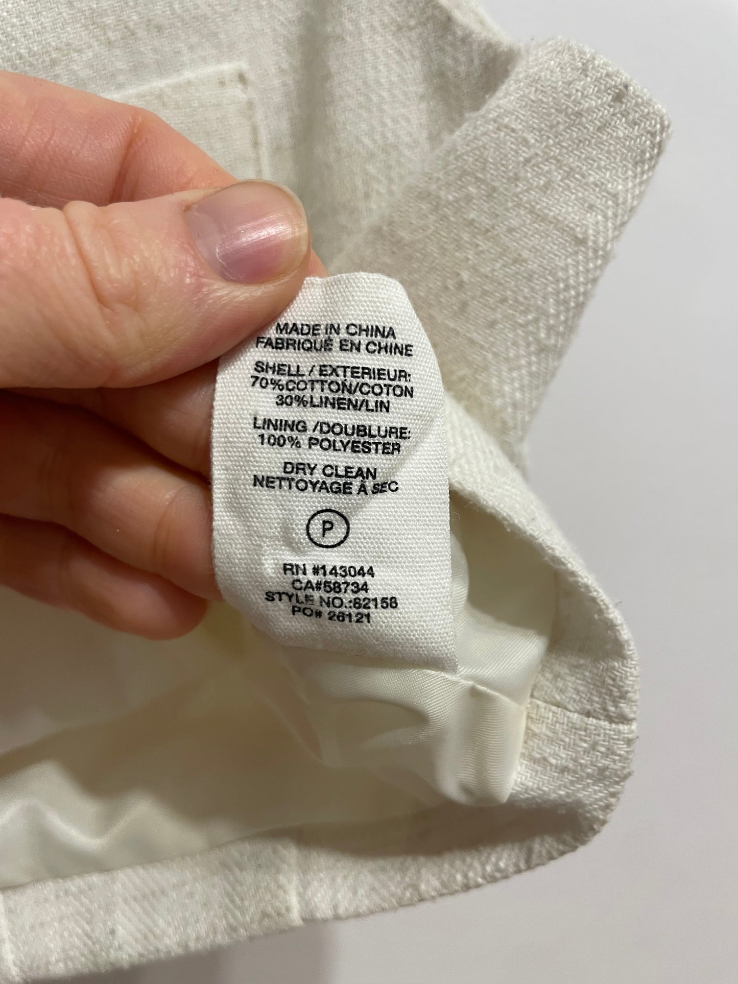 Avec Les Filles Cream Cotton Linen Tailored Vest – Medium - Le Prix Fashion & Consulting