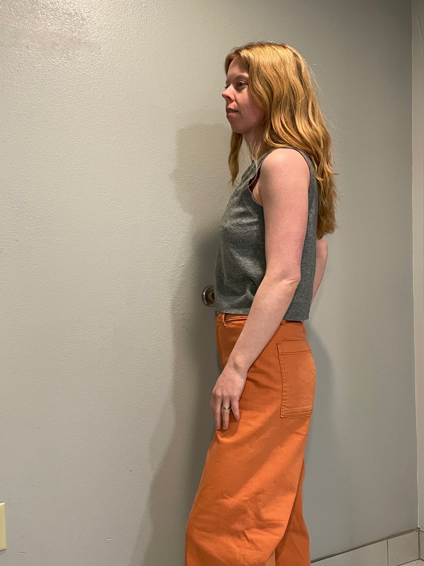 A New Day Heather Grey Sleeveless Knit Top – Me