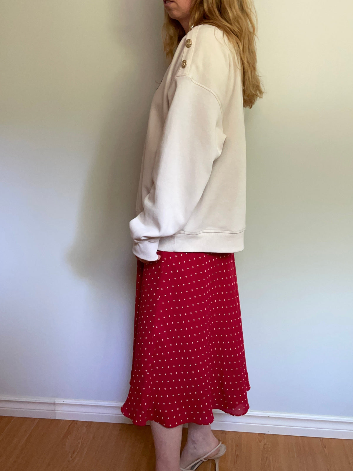 H&M Beige Paris Place Vendôme Fleece-Lined Sweatshirt – Large/XL