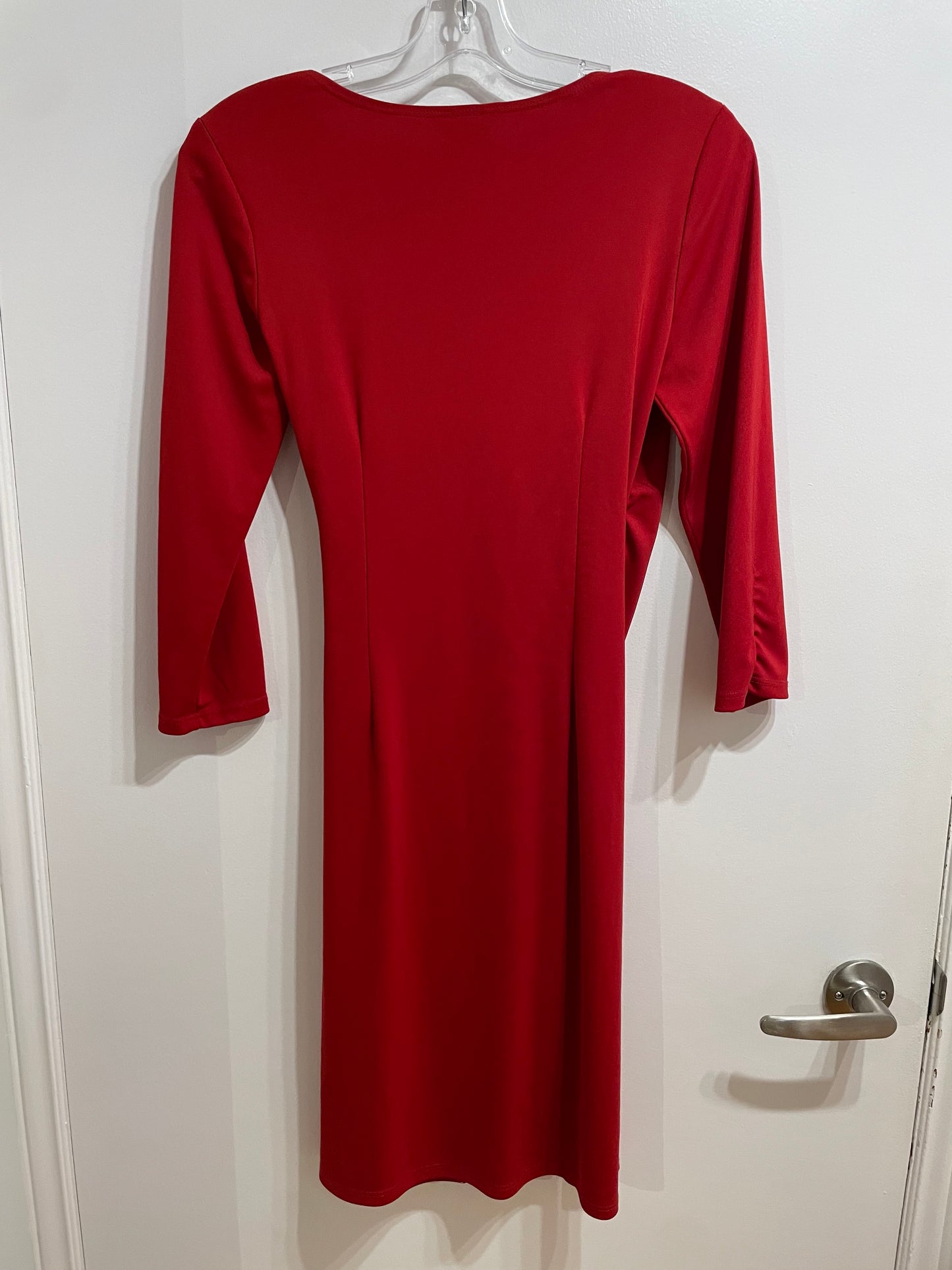 A.B.S by Allen Schwartz Deep Red Ring-Detail Wrap Dress – XS/S