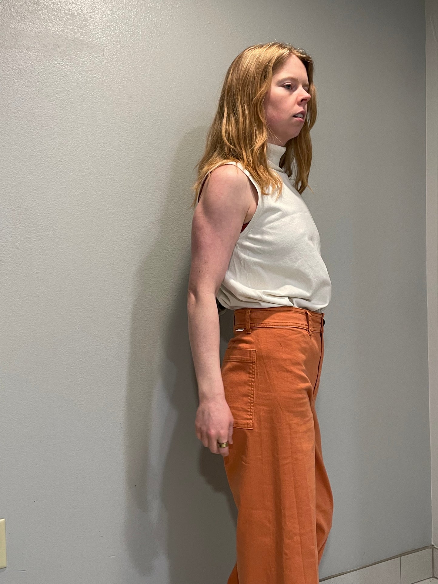 Additions by Chico’s Cream Sleeveless Mock Neck Knit Top – Size 2