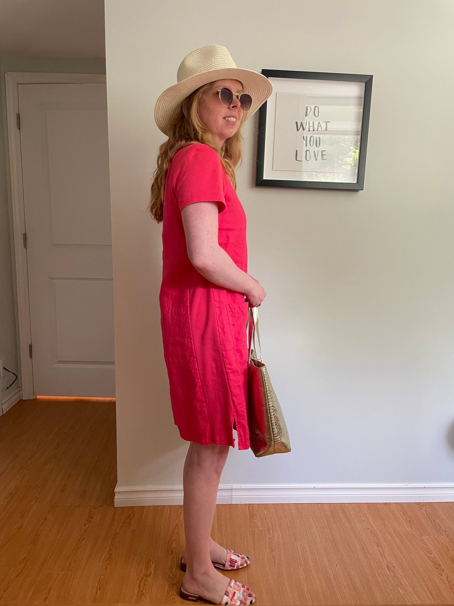 BLU No. 9 – Hot Pink Linen Pocket Dress – XS