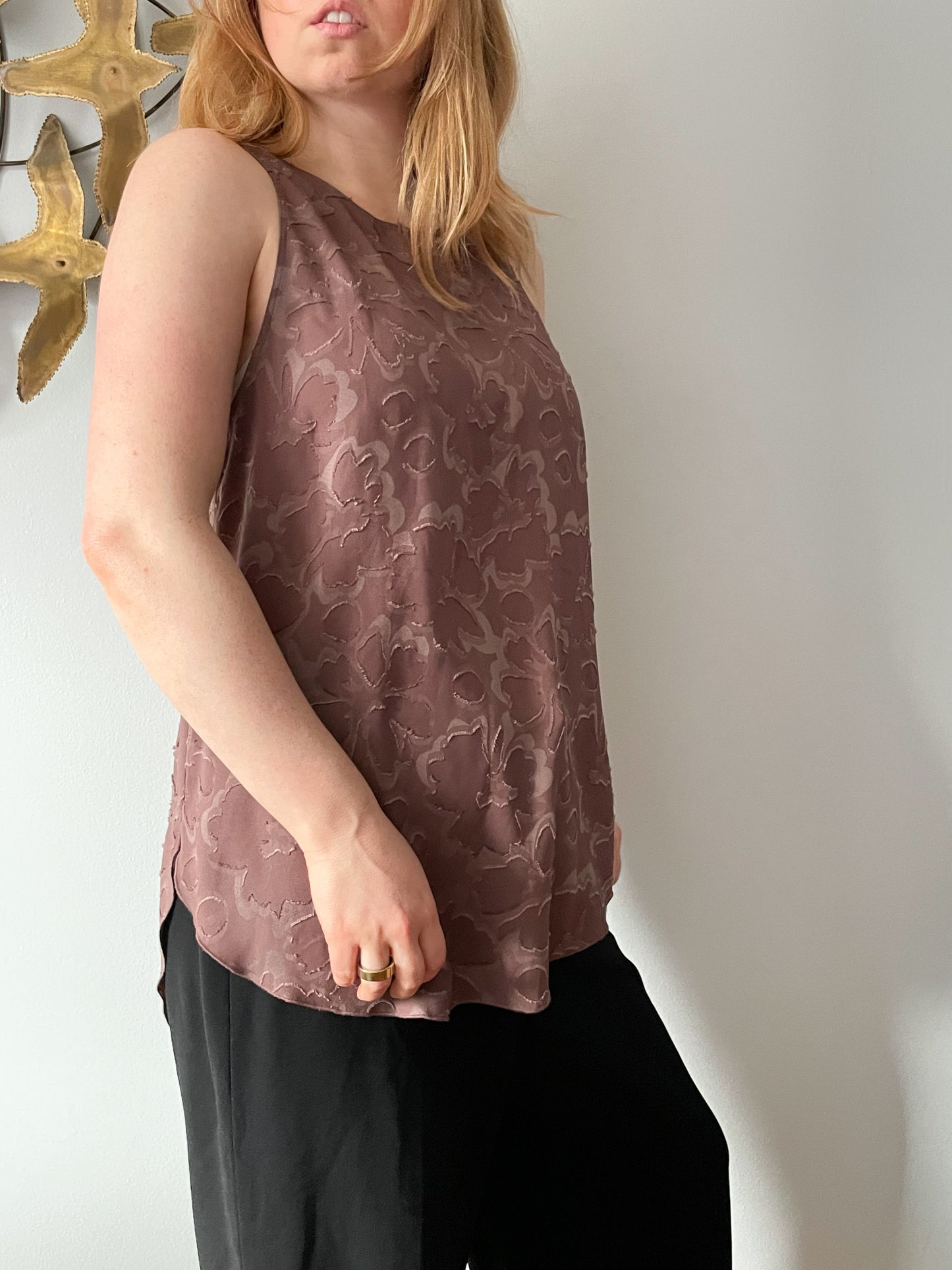 Wilfred Dusty Rose Floral Tank Top - Large