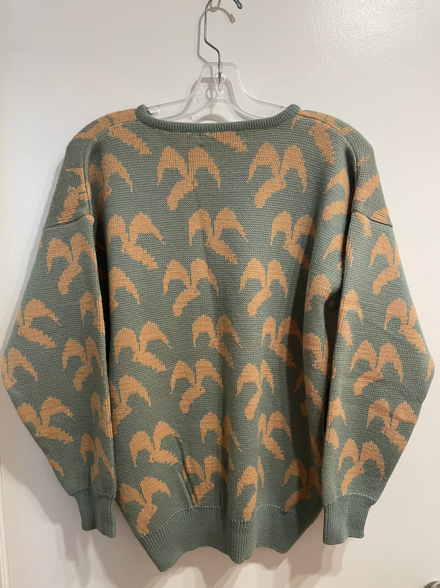 Dopio Collection Sage Green & Camel Wool Blend Vintage Knit Sweater – XL - Le Prix Fashion & Consulting