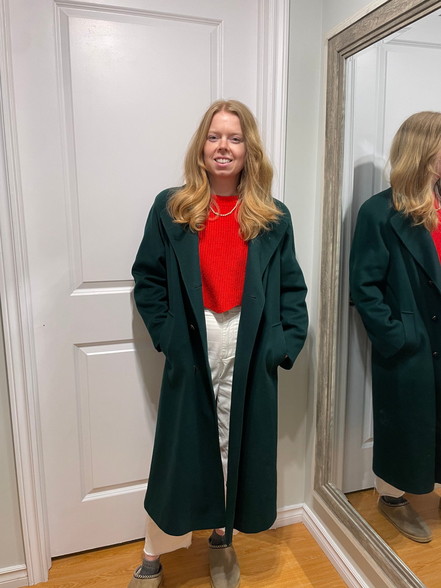 Roth-Stern Deep Forest Green Pure Virgin Wool Coat – Medium/Large