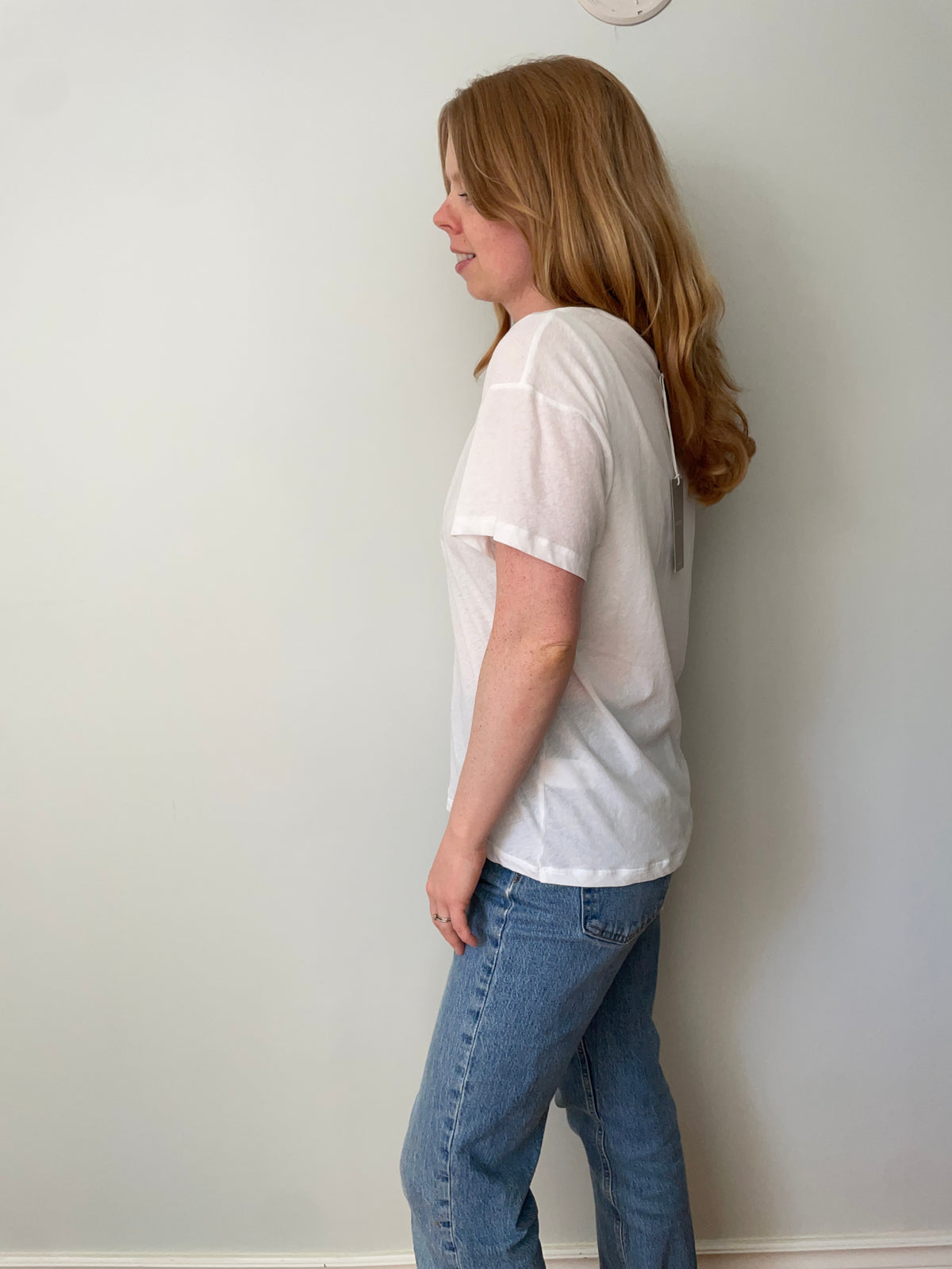 Everlane White Air Scoop-Neck 100% Cotton Tee – Medium – NWT