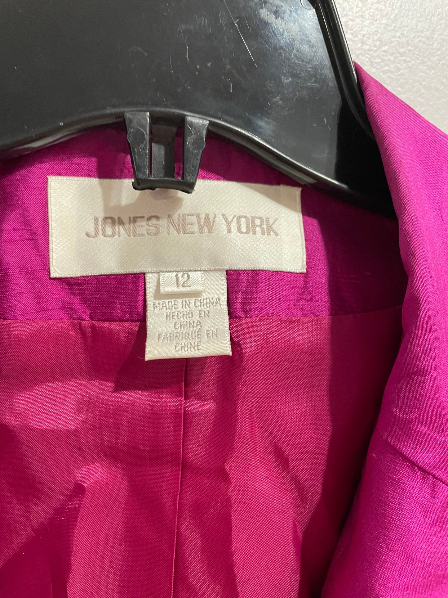 Jones New York Magenta Silk Blazer – Size 12