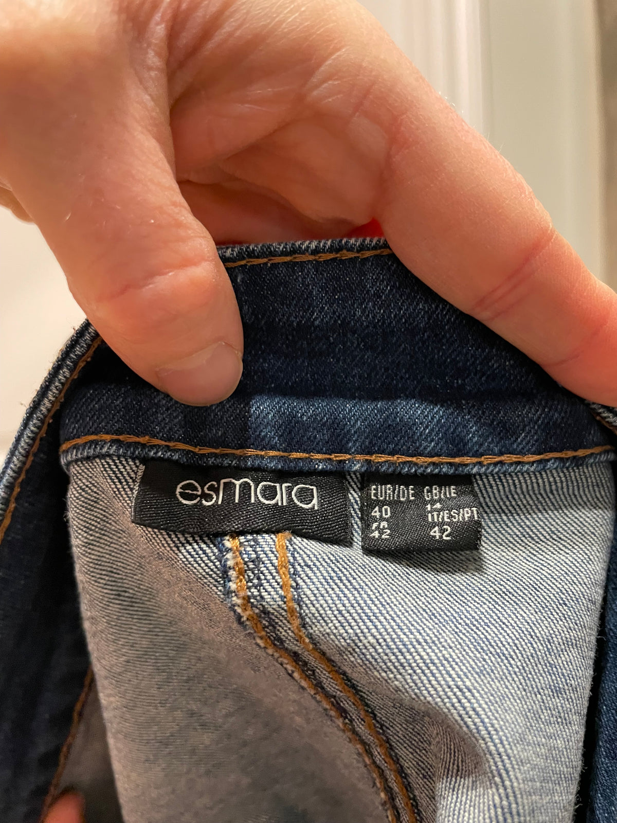 Esmara Dark-Wash Denim Button-Front Mini Skirt – UK 12 / Medium