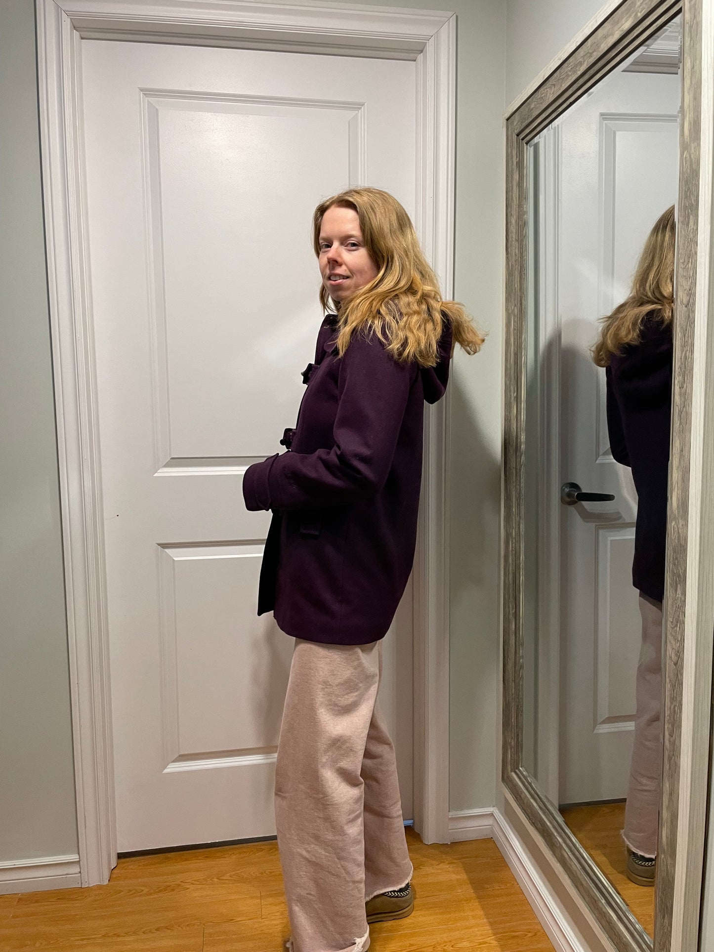 Buffalo David Bitton Plum Wool-Blend Toggle Coat – XS