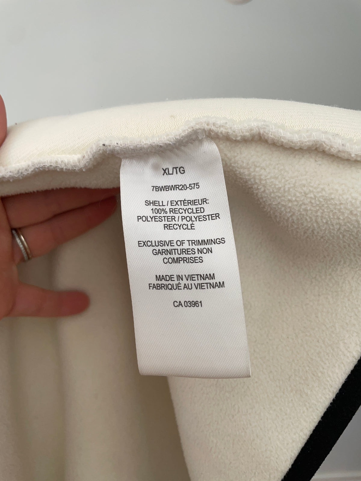WindRiver Cream Sherpa Fleece Full-Zip Jacket – XL