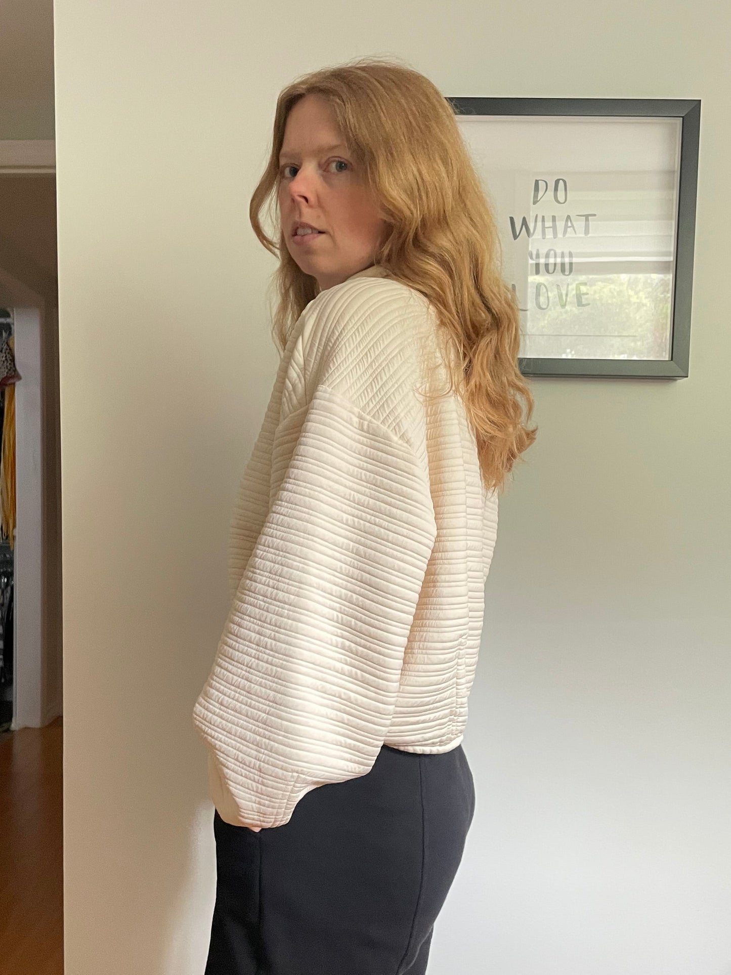 prAna – Cream Send Off Mock Neck Pullover – Medium