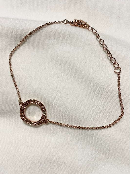 Swarovski Adore Rose Gold-Plated Crystal Circle Bracelet