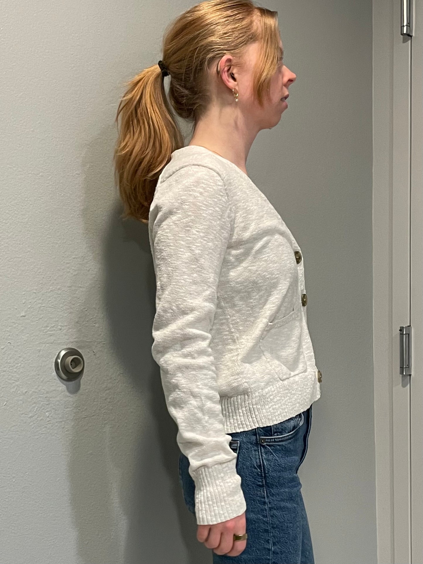 J.Crew Cream Cotton Button-Front Cardigan – Small