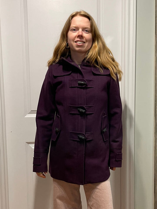 Buffalo David Bitton Plum Wool-Blend Toggle Coat – XS