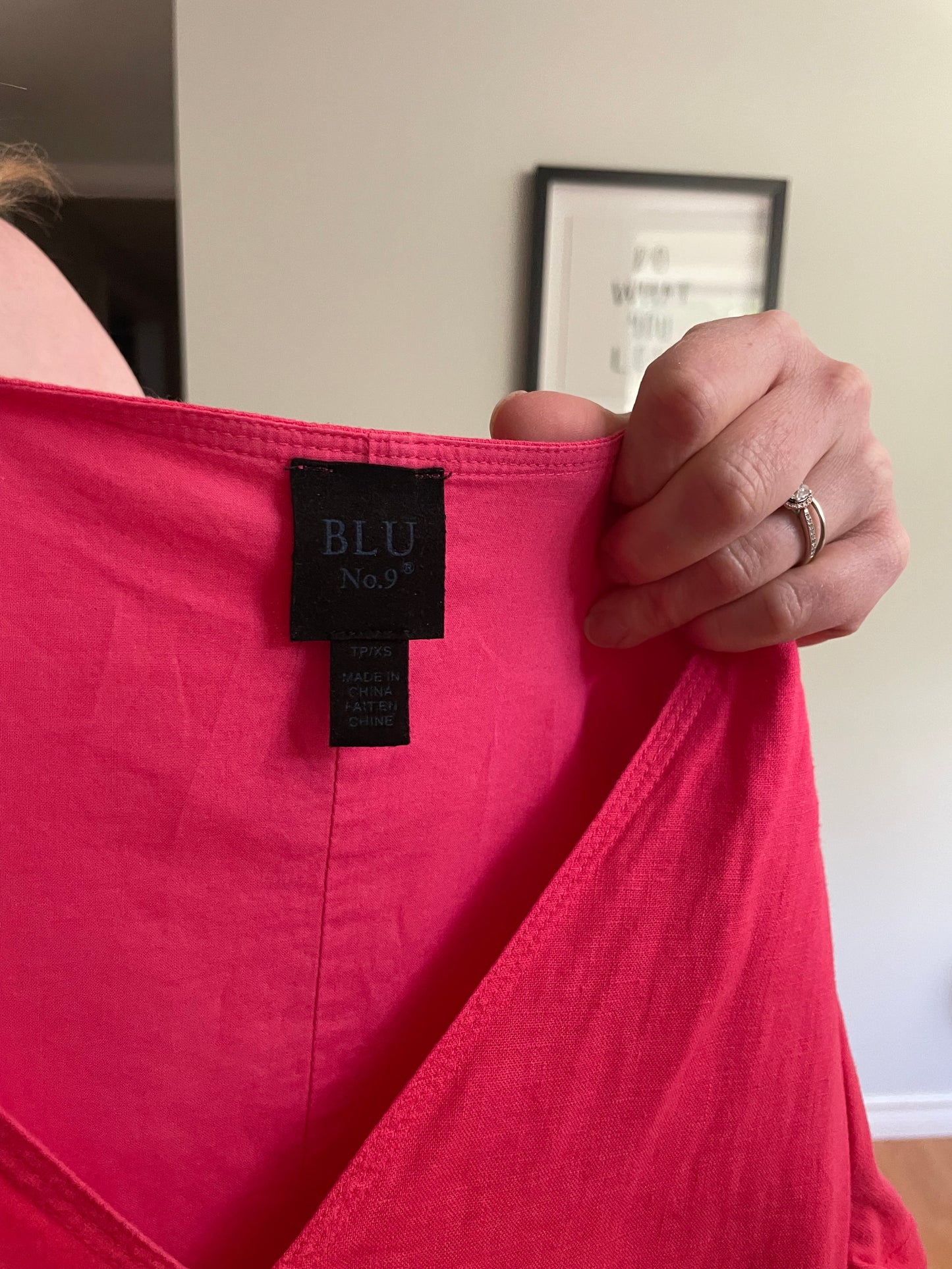 BLU No. 9 – Hot Pink Linen Pocket Dress – XS