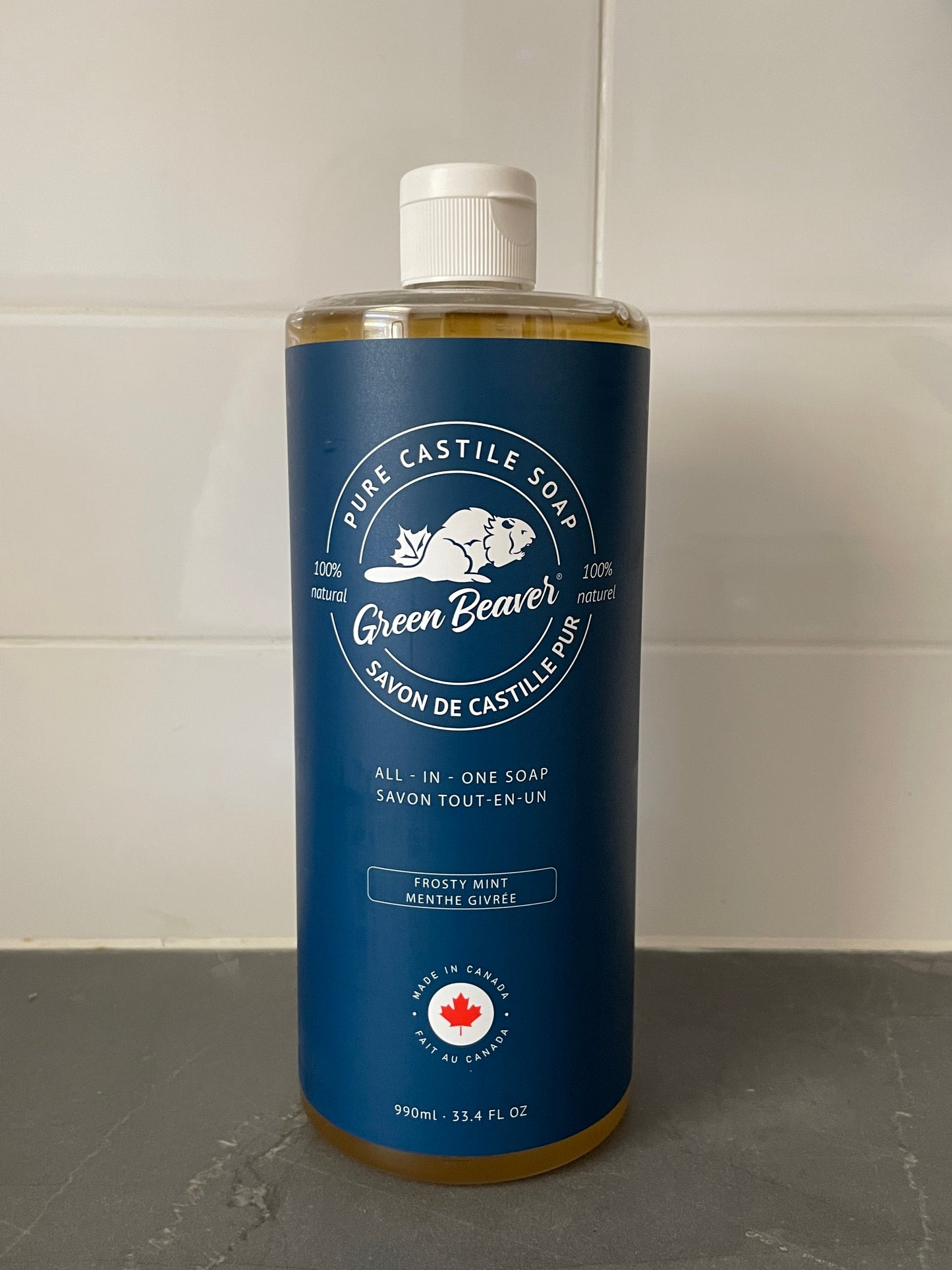 Green Beaver All Purpose Castile Soap 990mL - Vegan, Non-GMO