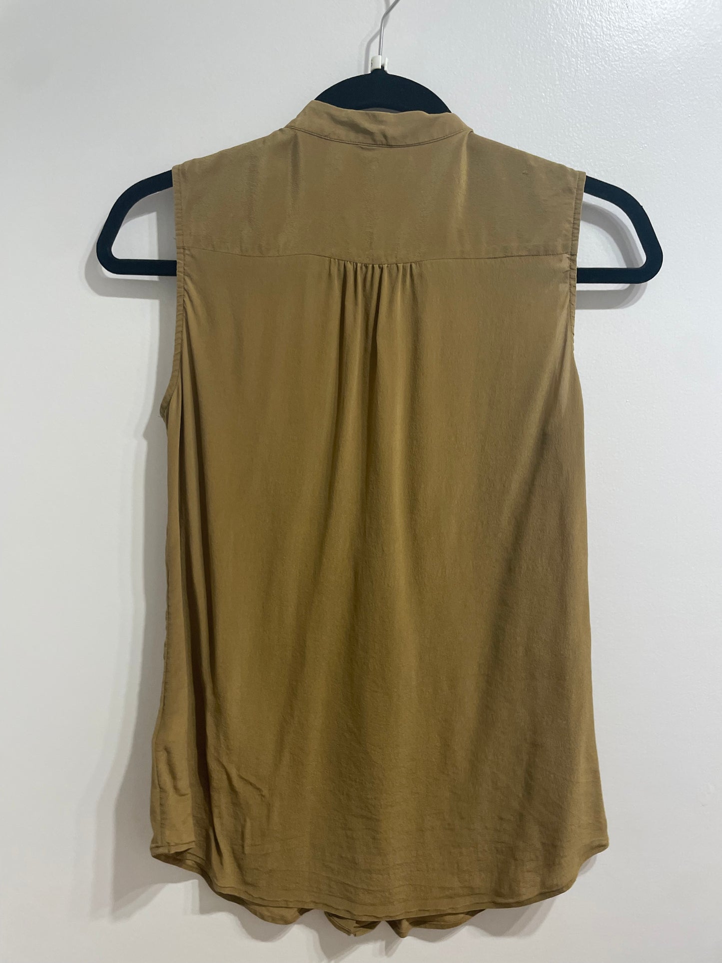 Banana Republic Mustard Silk Sleeveless Utility Blouse - Size 6