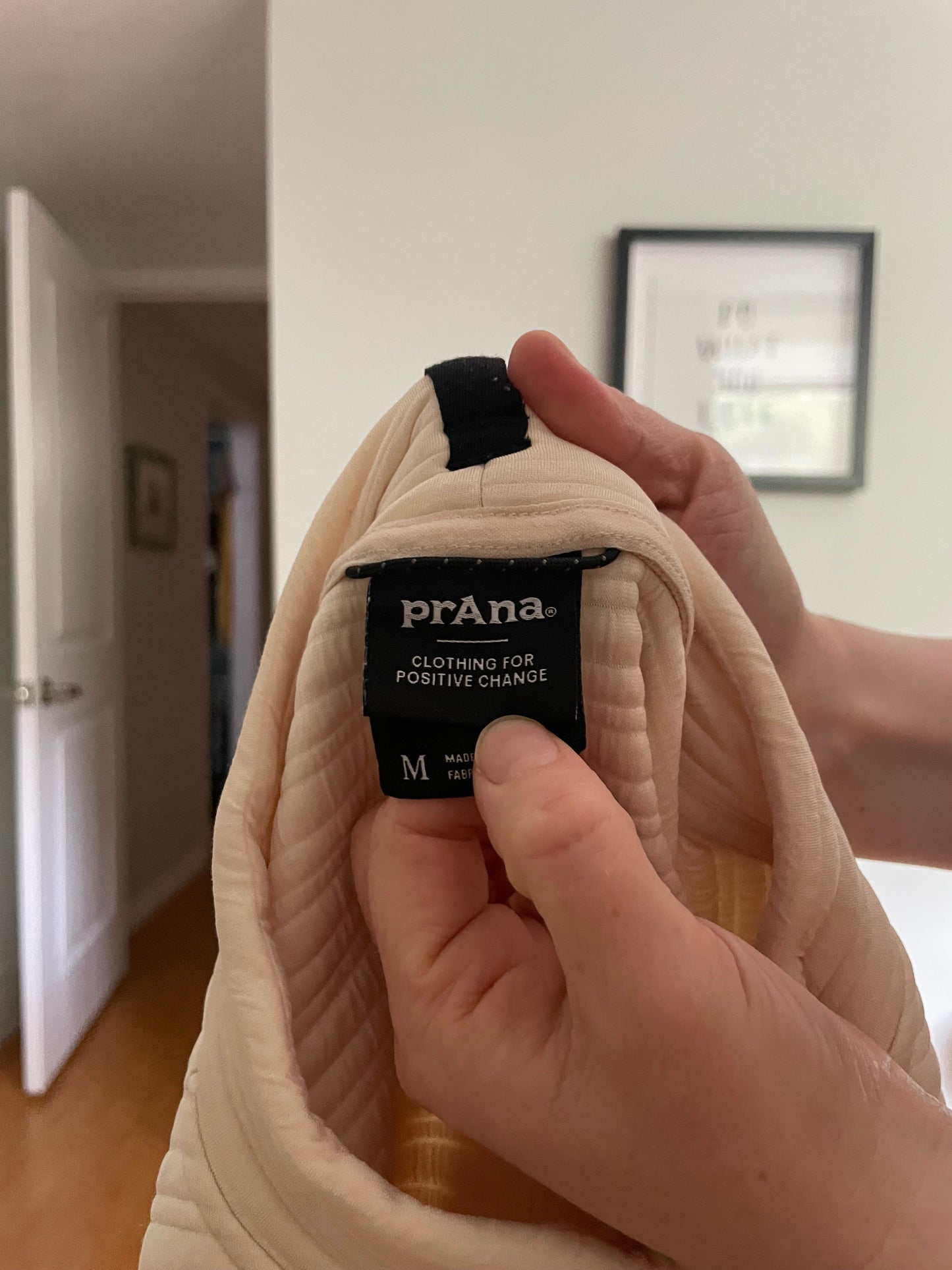 prAna – Cream Send Off Mock Neck Pullover – Medium