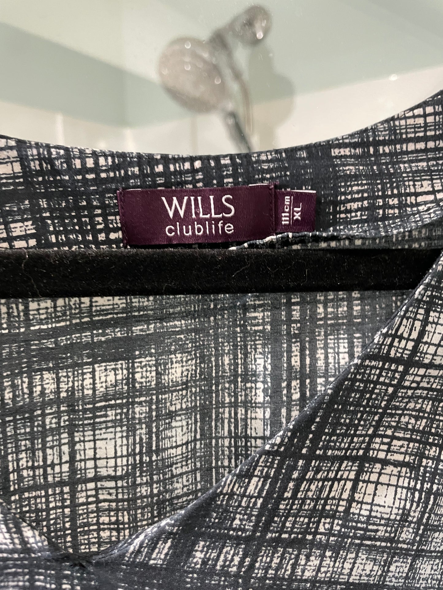 Wills Clublife Black & White Silk Cotton Pocket Tunic Dress – Size XL