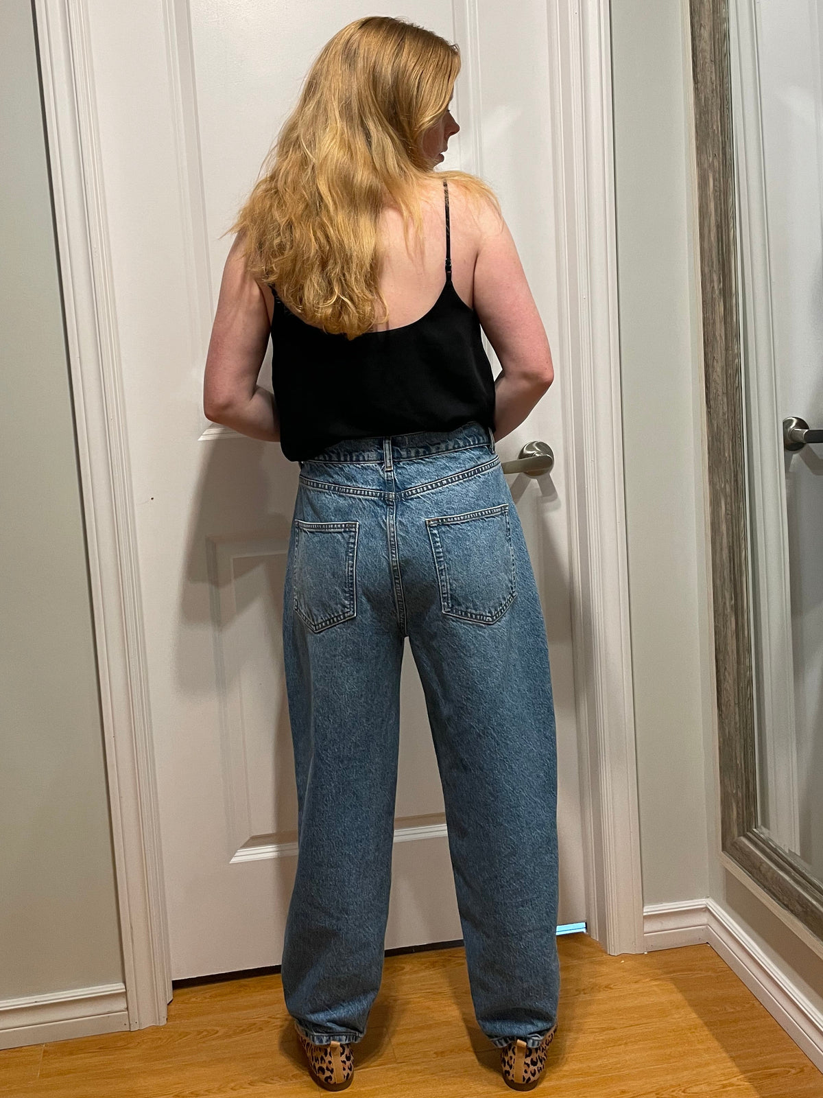 Reformation Medium Blue Colorado Wash –Tencel Cotton Relaxed Straight Jeans – Size 30