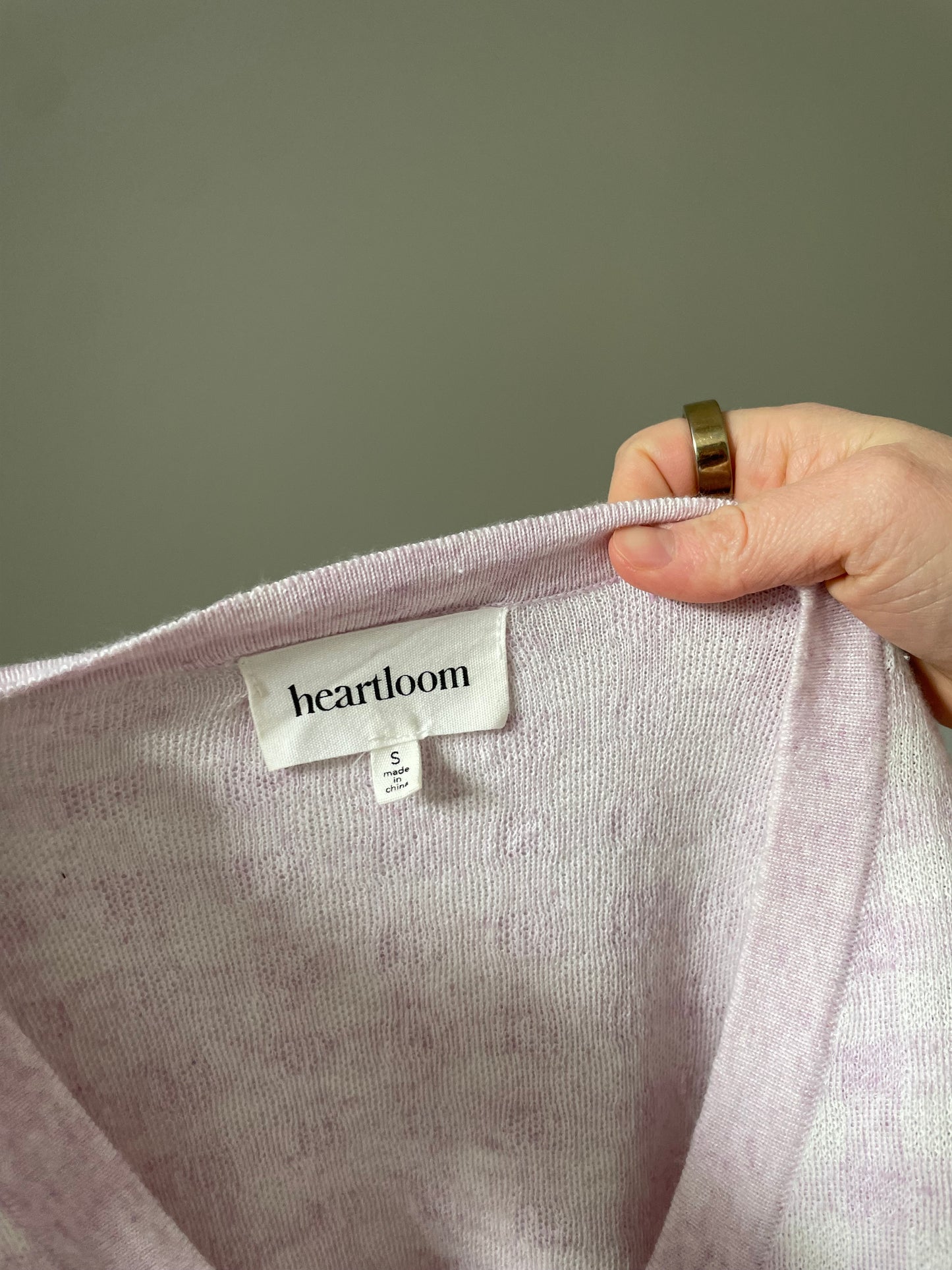 Heartloom Pink Gingham Knit Button-Up Cardigan Knit - Small