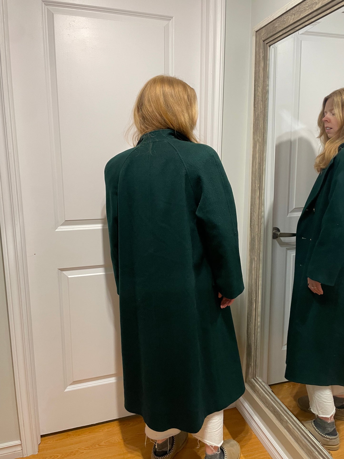 Roth-Stern Deep Forest Green Pure Virgin Wool Coat – Medium/Large